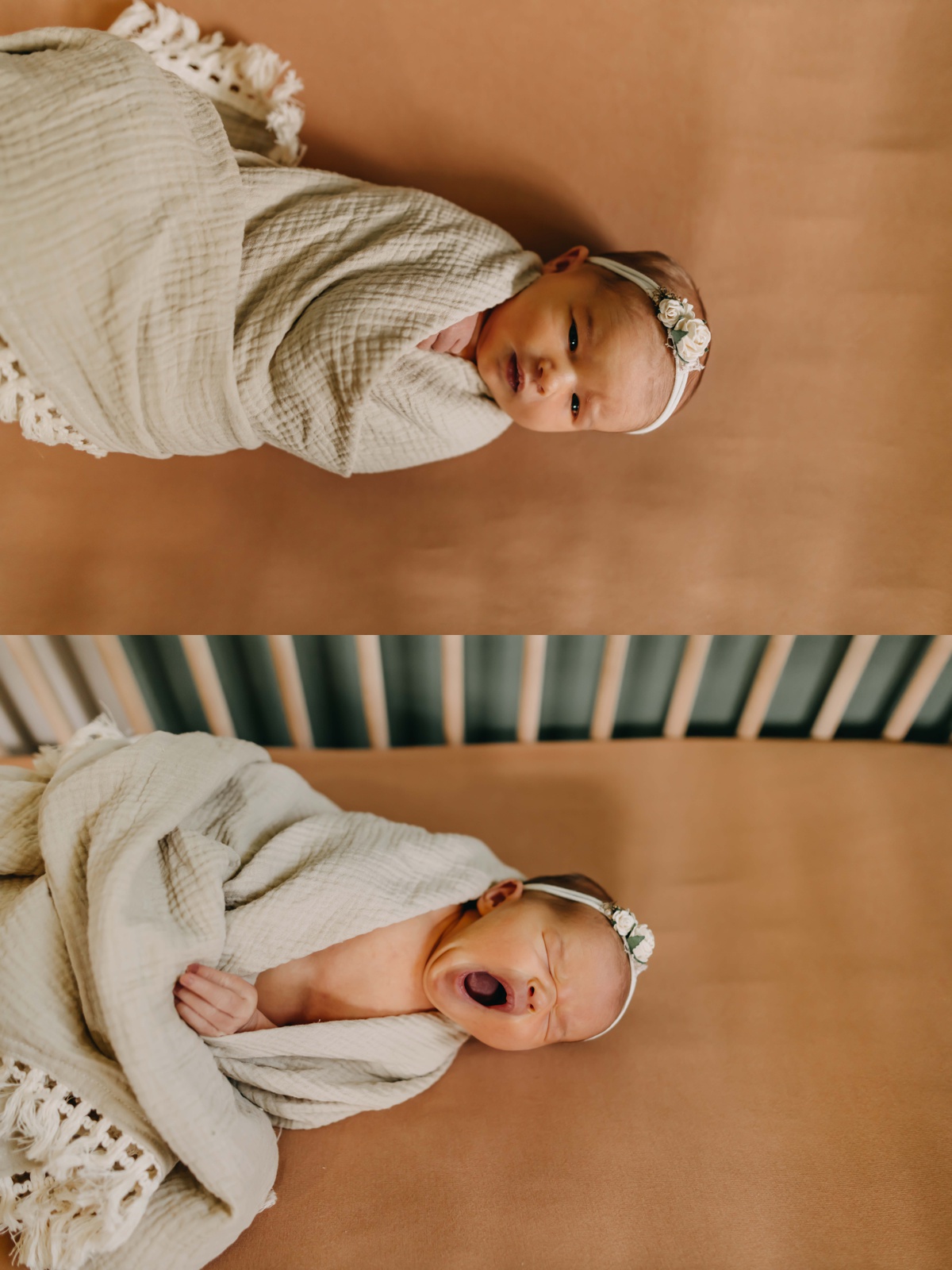 Baby girl photos in the nursery 